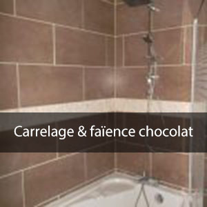 Rénovation d’une salle de bain carrelages et faïences Chocolat