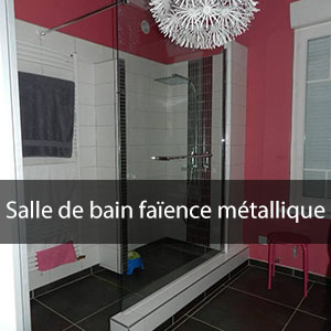 Rénovation d’une salle de bain Faïence métallique