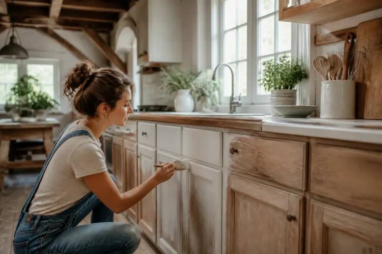 Comment moderniser relooker une cuisine rustique en chêne ?
